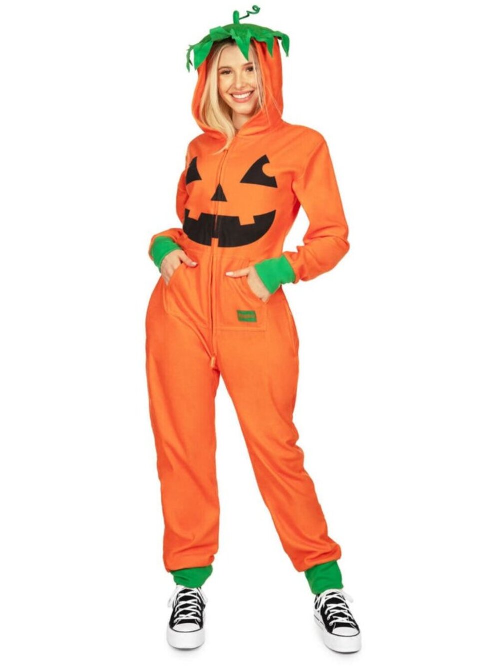 Tipsy Elves Pumpkin Costume Onesie Jumpsuit XS NWT